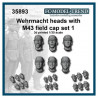 Wehrmacht heads with M43 field cap.