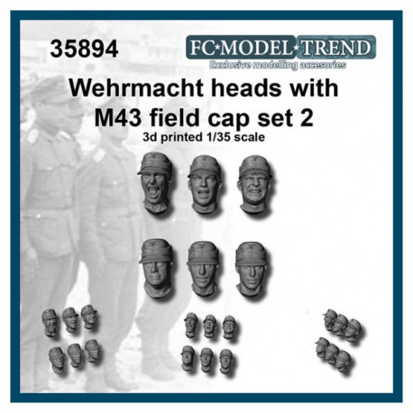 Wehrmacht heads with M43 field cap.