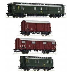 Set de 4 piezas: “Tren postal”.