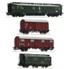 Set de 4 piezas: “Tren postal”.