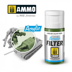 Filtro acrílico: verde militar. 15 ml.