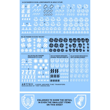 Waffen SS Panzer/Panzer Grenadier division markings.