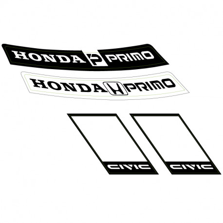 Hoja de vinilos Honda Primo.