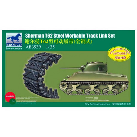 Cadenas para Sherman T62.