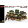 Botellas de cerveza y cajas de madera. MINIART 35574