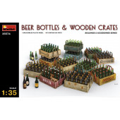 Botellas de cerveza y cajas de madera. MINIART 35574