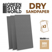 Sand paper dry 800 grit (x3).