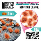 Martian fluor tufts, neo-titan orange (6 mm).