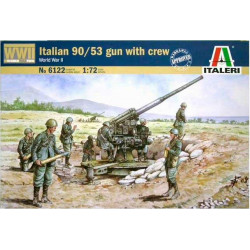 Cañón italiano 90/53 y artillería. ITALERI 6122