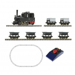 H0e Analogue Starter Set: Steam locomotive.