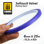 Softouch Velvet, Masking tape. 6 mm.