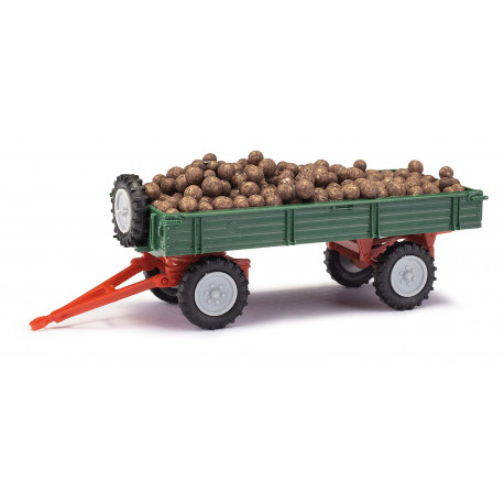 Trailer with potatoes.