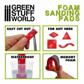 Foam sanding pads. 280 grit (x10).