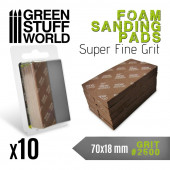 Foam sanding pads. 2500 grit (x10).