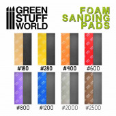 Foam sanding pads. Fine grit assortment (x20).