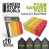 Foam sanding pads. Coarse grit assortment (x20).