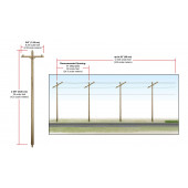 Postes de electricidad sencillos.