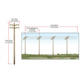 Postes de electricidad dobles.