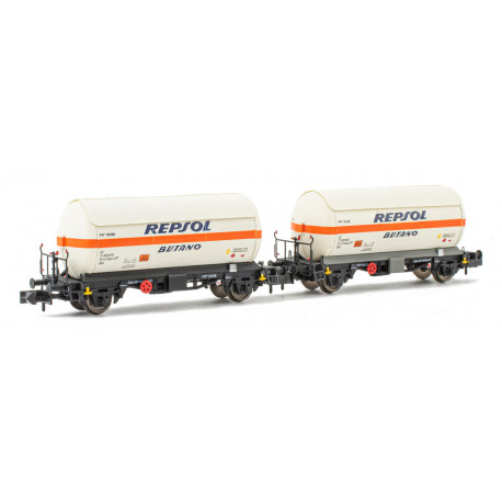 Set of tank wagons PR Repsol Butano, RENFE.