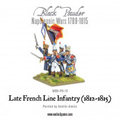 Infantería de línea francesa tardía de la guerra napoleónica (1812-1815).