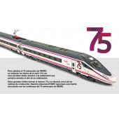 Train set S-114 Avant, RENFE 75 years. Sound.