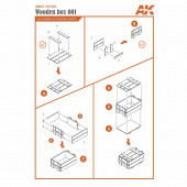 Caja de madera cortada con láser 001 (7 uds).