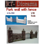 Park wall with fence.