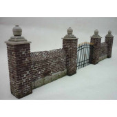 Park wall with fence.