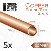 Round copper tube 2 mm (x5).