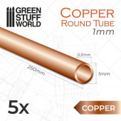 Round copper tube 1 mm (x5).