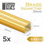 Square brass tubes 3 mm (x5).