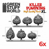 Large Killer Pumpkins Resin Set.