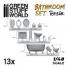 Resin set toilet and wc.