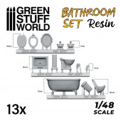 Resin set toilet and wc.