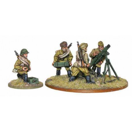 Equipo de mortero pesado del ejército soviético de 120 mm. Bolt Action.