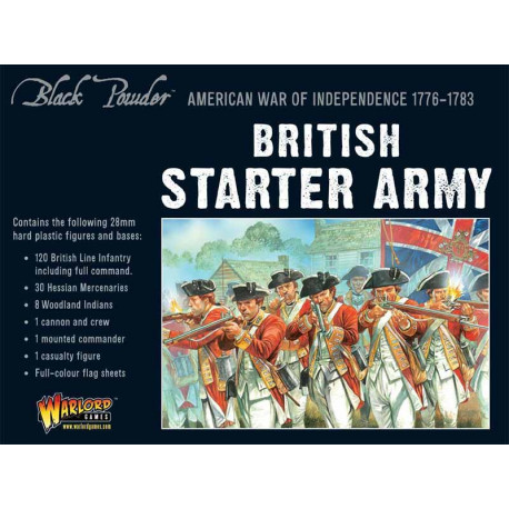 Starter set del Ejército Británico de la Guerra de Independencia de los EEUU.