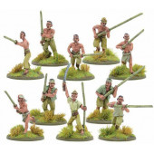 Escuadrón japonés de luchadores con lanzas de bambú. Bolt Action.