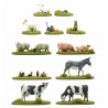 Farmyard animals.