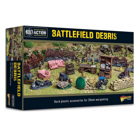 Escombros del campo de batalla de Bolt Action.