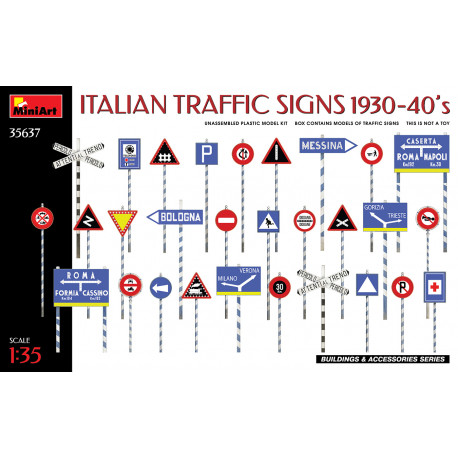 Italian traffic signs.