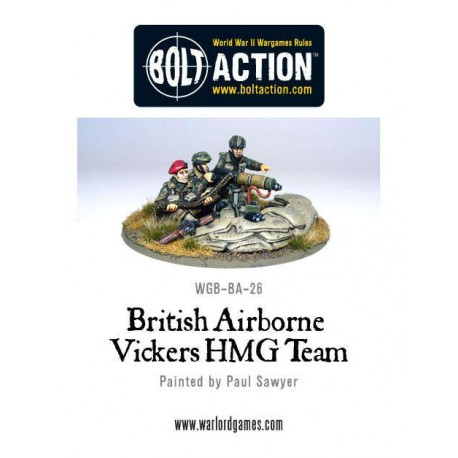 Equipo británico Airborne Vickers MMG. Bolt Action.