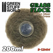 Electrostatic Grass 9-12mm . Brown moor grass. 200ml.