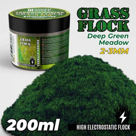 Césped electrostático 2-3mm. Prado verde profundo. 200ml.