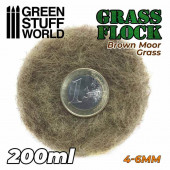 Electrostatic Grass 4-6mm . Brown moor grass. 200ml.