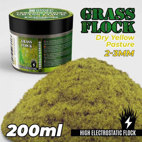 Electrostatic Grass 2-3mm . Dry yellow pasture. 200ml.