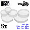 Containment molds for round bases (x6).