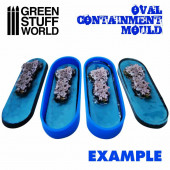 Containment molds for oval bases (x5).