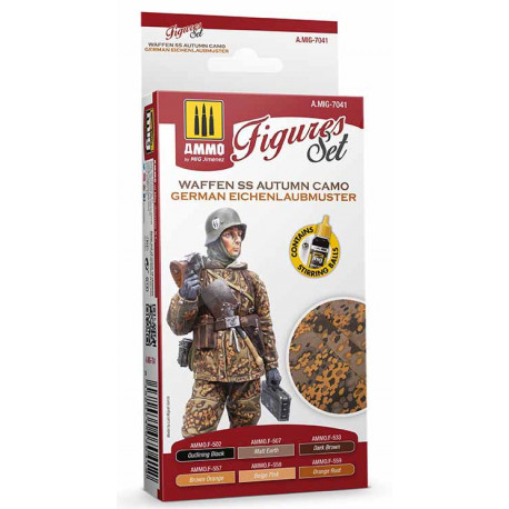 Camuflaje de otoño WAFFEN SS. Conjunto alemán Einchenlaubmuster.