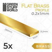 Flat brass profile 0,2 x 1 mm.