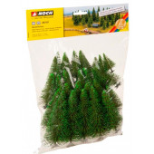 Model spruce trees.